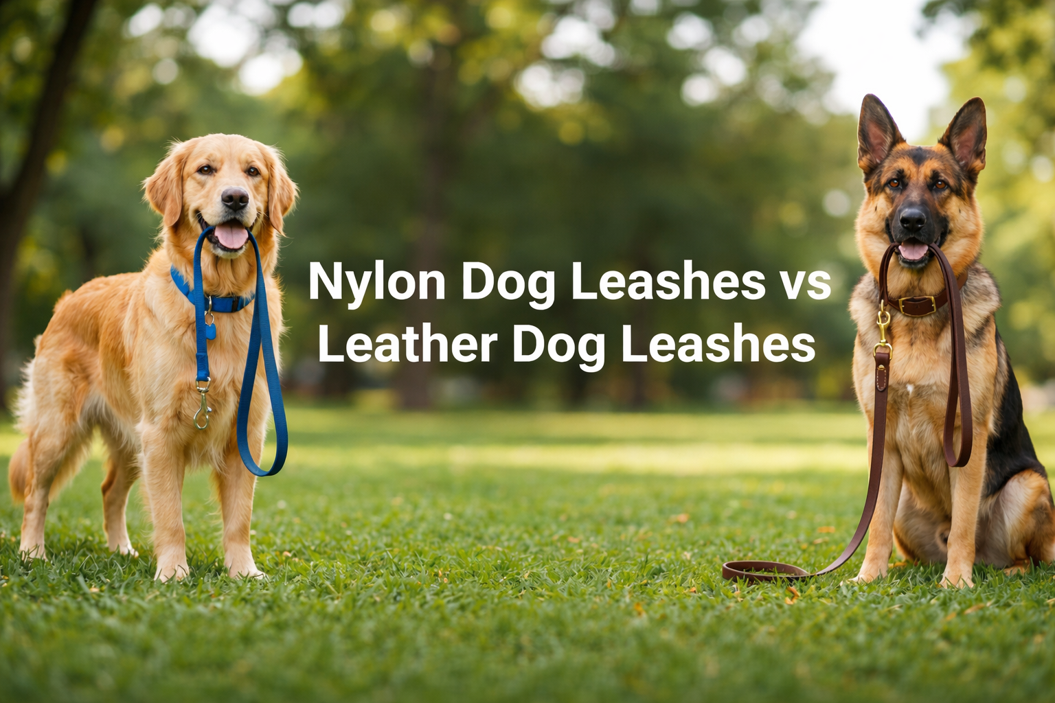 Nylon Dog Leashes vs Leather Dog Leashes